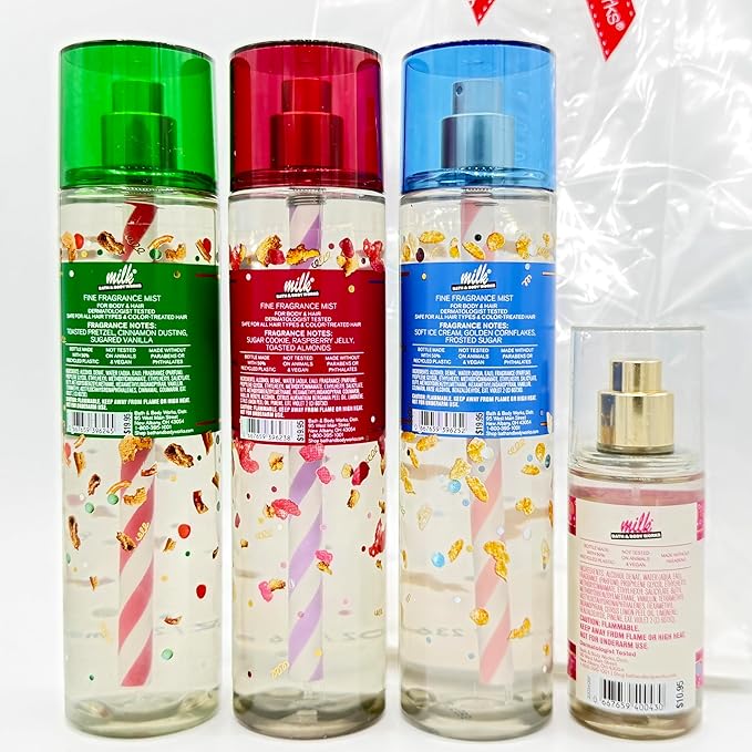 Bath & Body Works Milk Bar Collection 4-Piece Body Spray Gift Set | Includes: - Image 2
