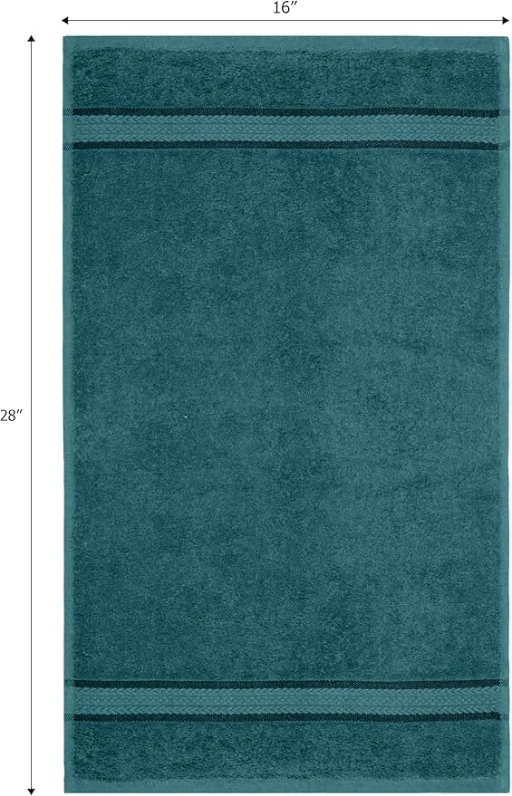 Cotton Craft Ultra Soft 6 Pack Hand Towels 16x28 Teal Weighs 6 Ounces Each - Image 2