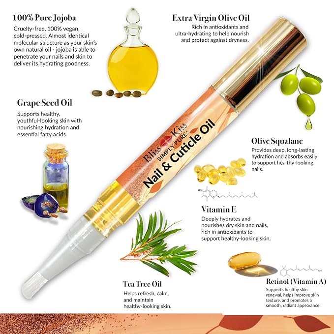 Bliss Kiss | 1 Pumpkin Spice Latte Fragrance | Nail Oil Cuticle Pen w/Vitamin E - Image 8