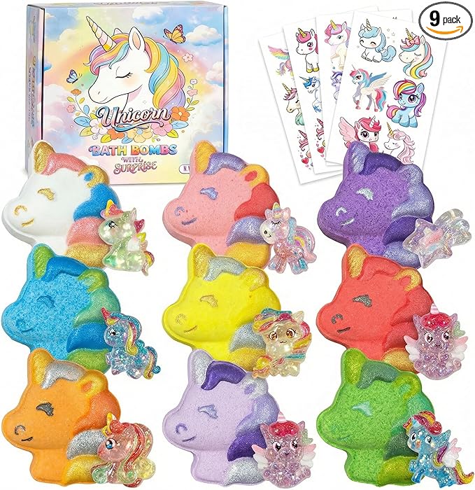 Unicorn Bath Bombs for Kids by NJSTARC