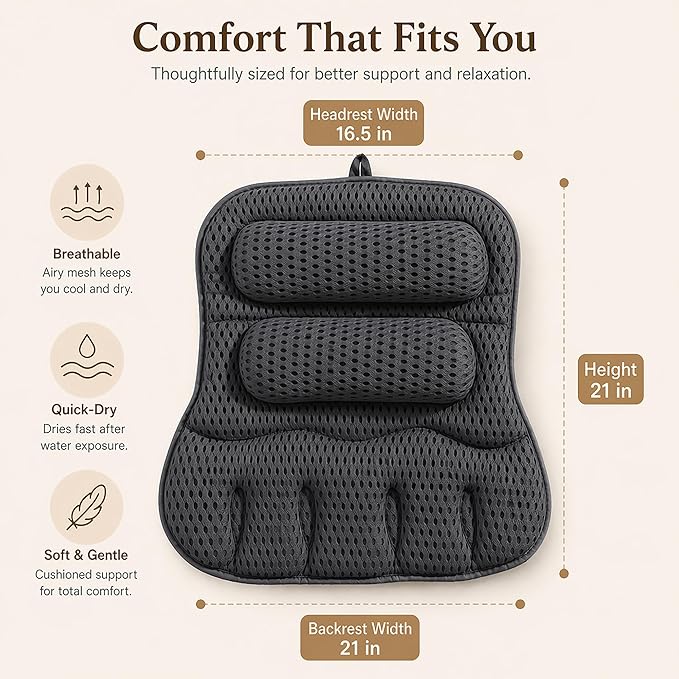 Luxury Bath Pillow for Tub, - Image 3