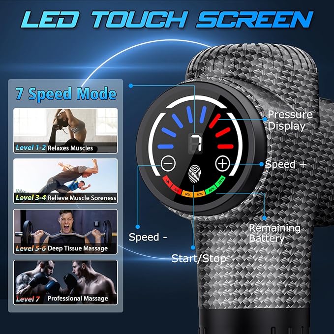 TOLOCO Massage Gun, Back Massager 10 Replacement Head - Image 2