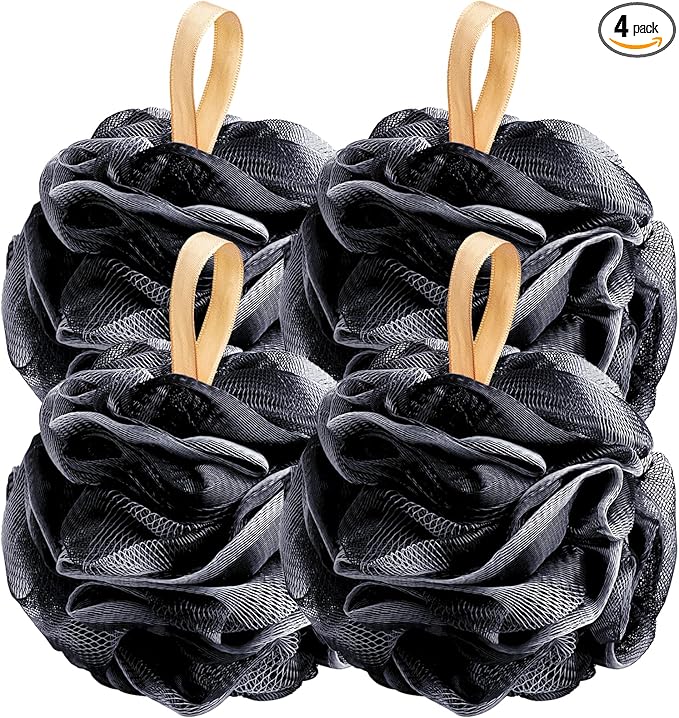 Fishent Loofah Bath Sponge Shower Loofahs, 4 Pack Soft Loofa Exfoliating Body by Fishent