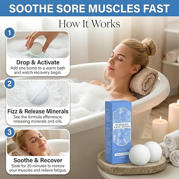 Magnesium Bath Bombs – Epsom Salt & Hydrogen Water Soak - Image 6