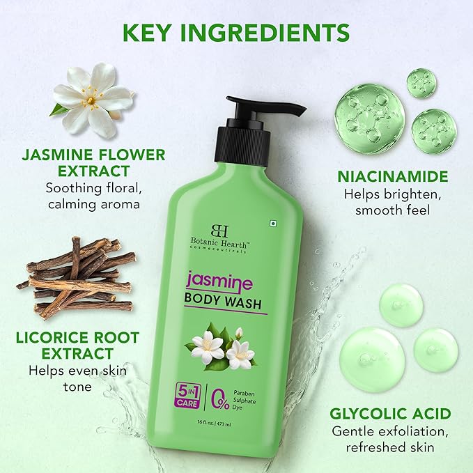 Botanic Hearth Jasmine Body Wash – Gentle 5-in-1 Cleansing Formula - Image 2