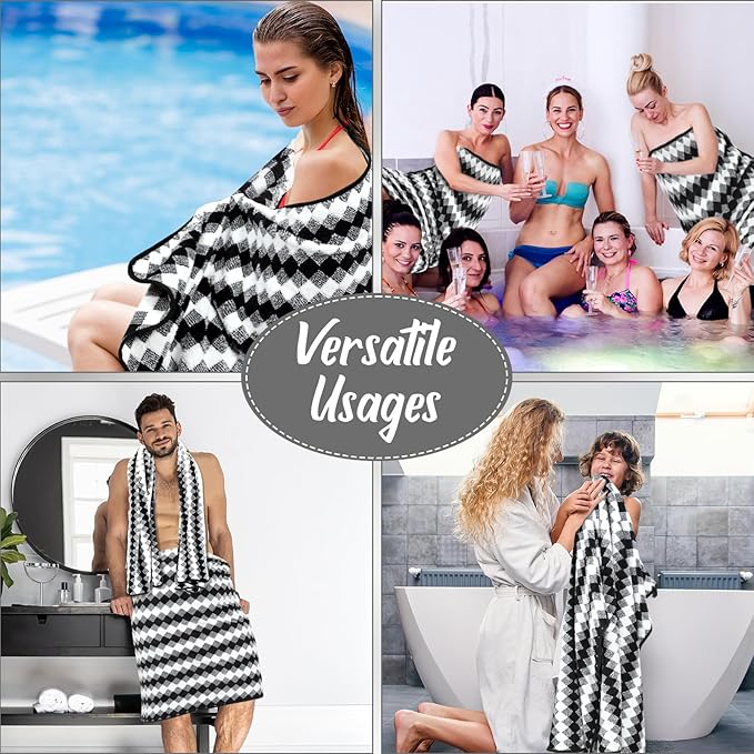 SmoothNovelty 16 Pack Microfiber Bath Towels Bulk 27'' x 60'' Oversized Size - Image 7