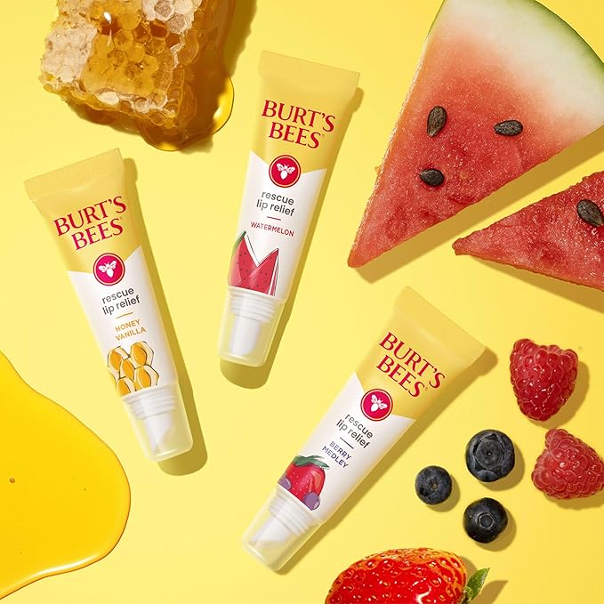 Burt's Bees Rescue Lip Relief, Watermelon, Hydrating Lip Balm - Image 10
