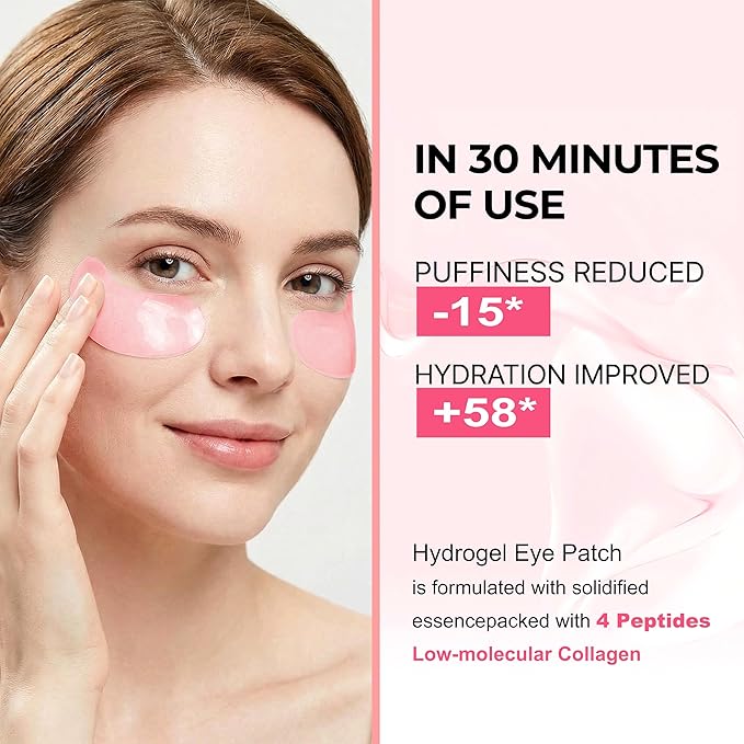 60 PCS Peptides Collagen Hydrogel Eye Patch | Gel Eye Patches - Image 2