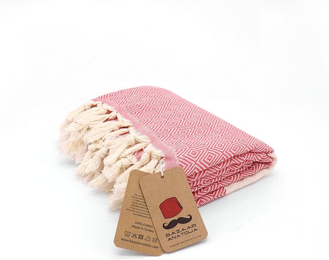 Bazaar Anatolia Turkish Beach Towel – 100% Cotton, Quick Dry, Sand Free Towel - Image 8