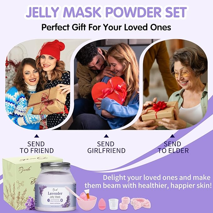 Pjordo Jelly Masks for Facials Professional, Lavender Jelly Mask Powder - Image 8