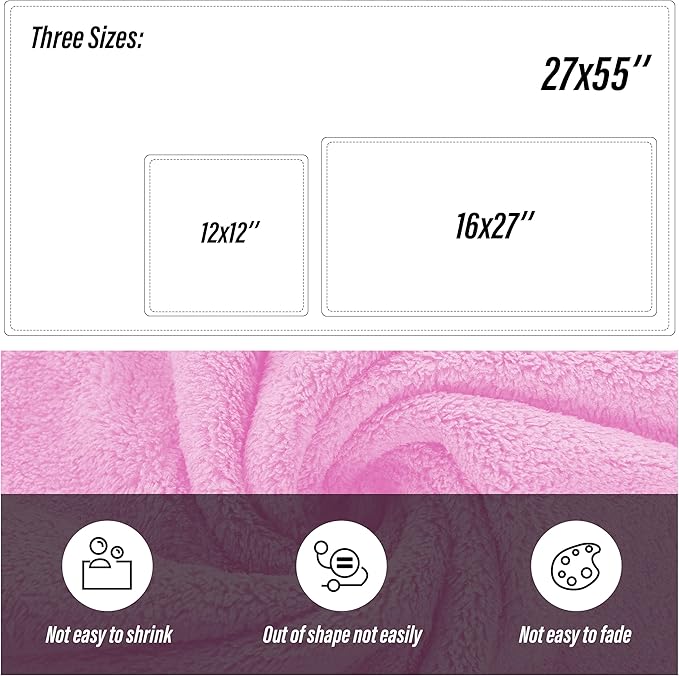 MOONQUEEN Ultra Soft Microfiber Coral Velvet Towel Set - Image 2