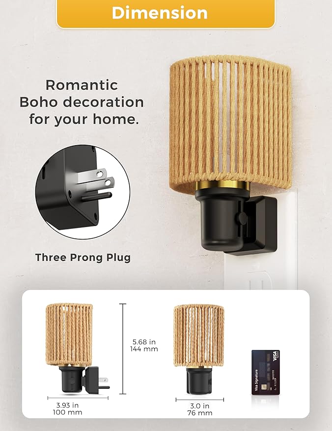 L LOHAS LED Night Lights Plug into Wall, Plug in Night Light, Bohemian - Image 5