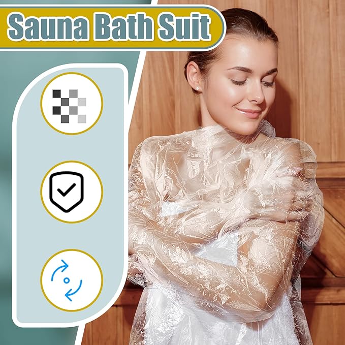 Xtinmee Disposable Body Wraps PE Sauna Bath Suit Plastic Body Sauna Wrap - Image 4