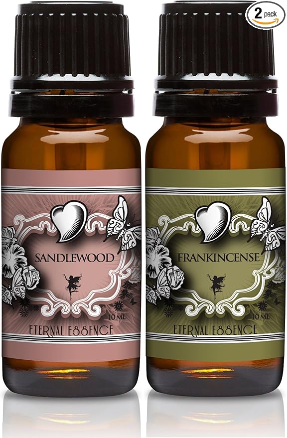 Scented Oils - Pair of Essence - Sandalwood & Frankincense - 10 Ml by EternalEssenceOils