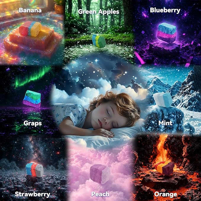 Bath Bombs Color Fizzies for Kids: 8 Pcs Scented Potion Bottles 14 Colors Water - Image 4
