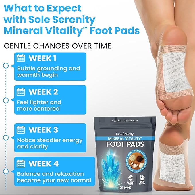 Sole Serenity Foot Pads with Trace Minerals, Fulvic Humic Acid, Diatomaceous - Image 5