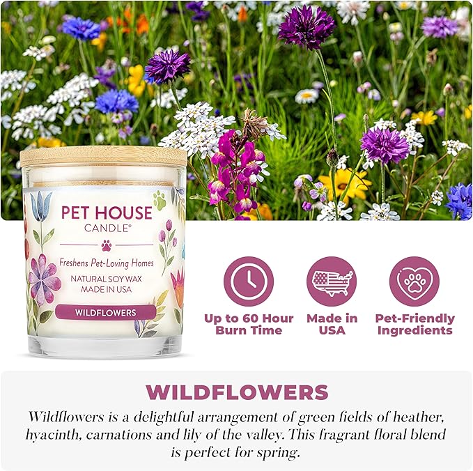 Pet House Candles, Plant-Based, Long Lasting, Clean Burning Scented Pet Odor - Image 2