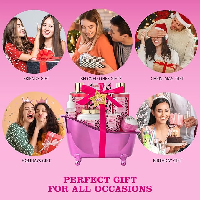 Mothers Day Gifts for Women, Bath and Body Gift Basket Set Home Bath Spa Gift - Image 5