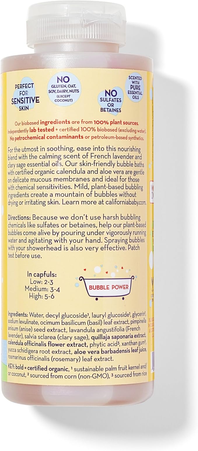 California Baby Calendula Bubble Bath | 100% Plant-Based Kids Bubble Bath | - Image 2