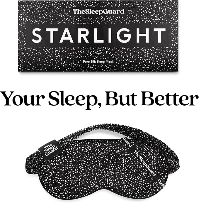 TheSleepGuard Pure Silk Sleep Mask Light Blocking Travel Essentials. Eye Masks - Image 6