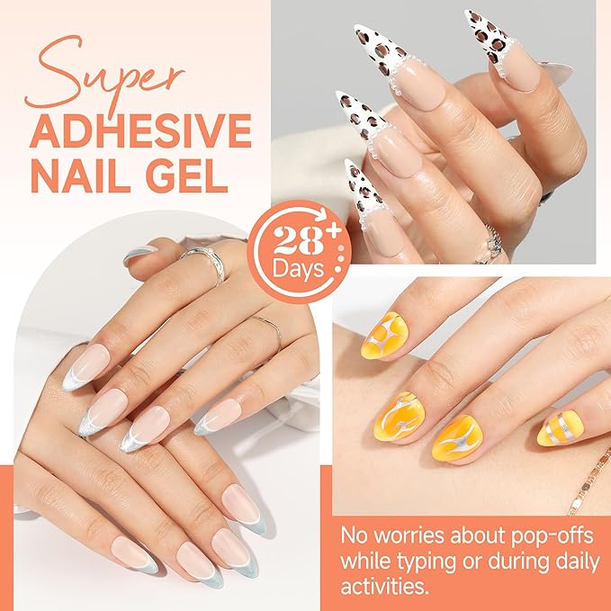 UNA GELLA Solid Nail Glue Gel 15ml Lamp Curing Needed Solid Soak Off U V/LED - Image 2
