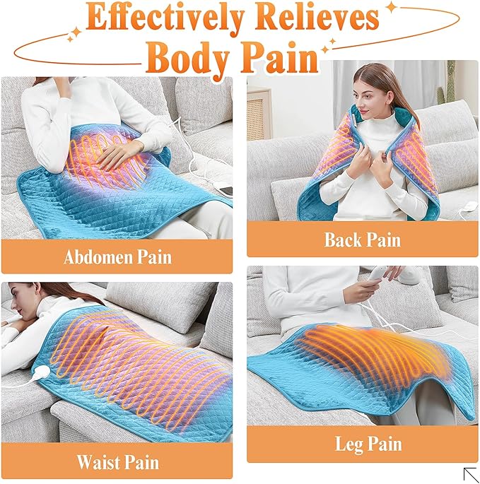 Extra Large Heating Pad for Back Pain 32"x24" King Size XL Electric Heating Pad - Image 3