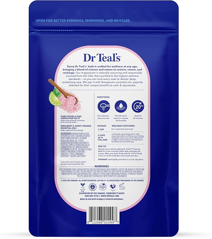 Dr Teal's Epsom Salt Magnesium Soak, Restore & Replenish - Image 2