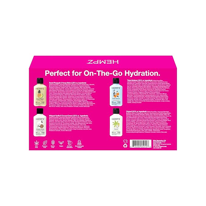 Hempz Mini Moisturizer Kit, Everyday Hydrating Lotion, 2.25 oz - Image 3