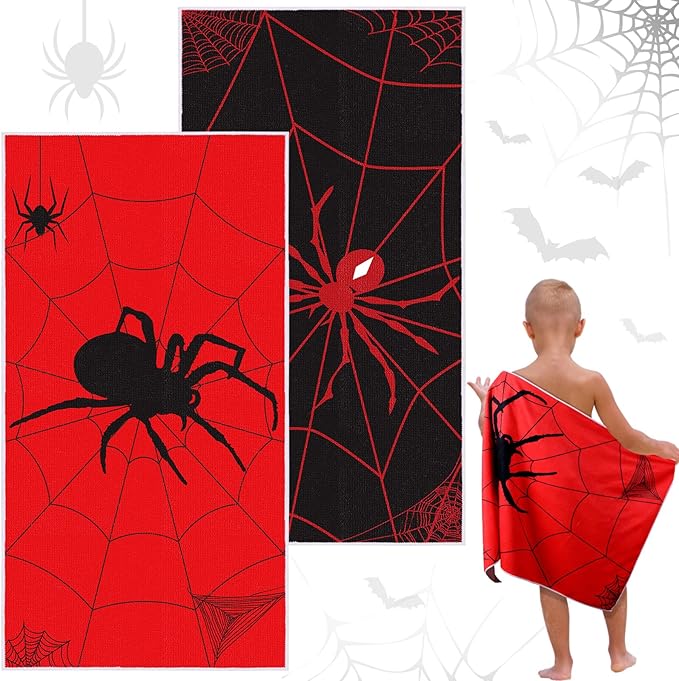 Peryiter 2 Pcs Spider Beach Towel Quick Dry Towels Swimming Bath Shower Pool by Peryiter
