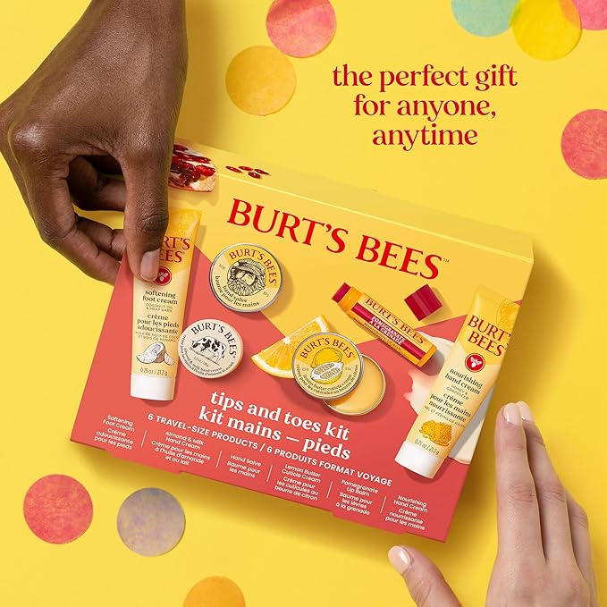 Burt's Bees Mothers Day Gifts Ideas, Tips and Toes Kit, 6 Travel Size Products - Image 8