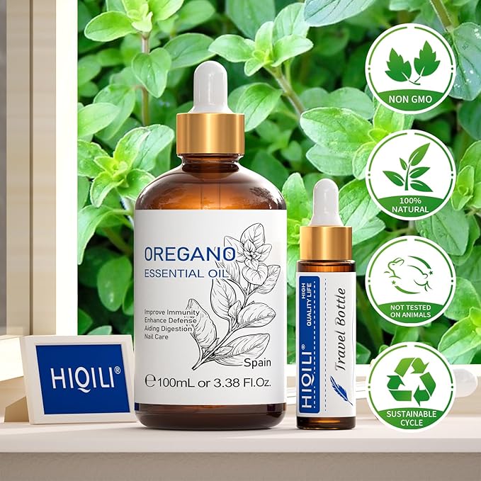 HIQILI 100 ML Oregano Essential Oil, 100% Pure Natural Oregano Oil - Image 9
