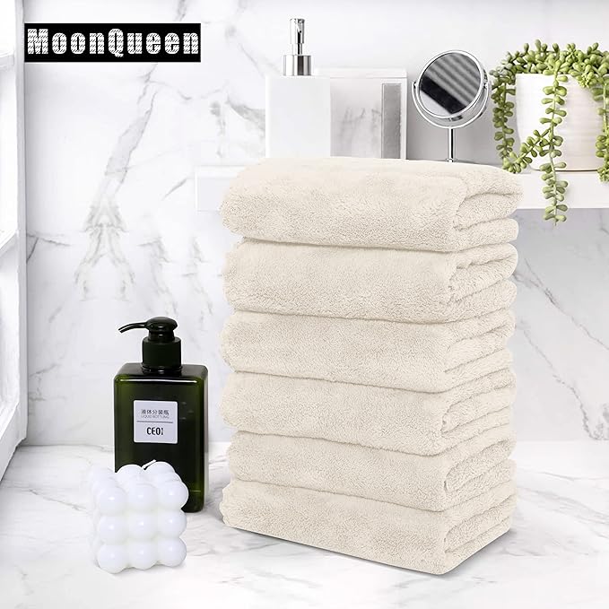 MOONQUEEN 6 Pack Premium Hand Towels - Image 5