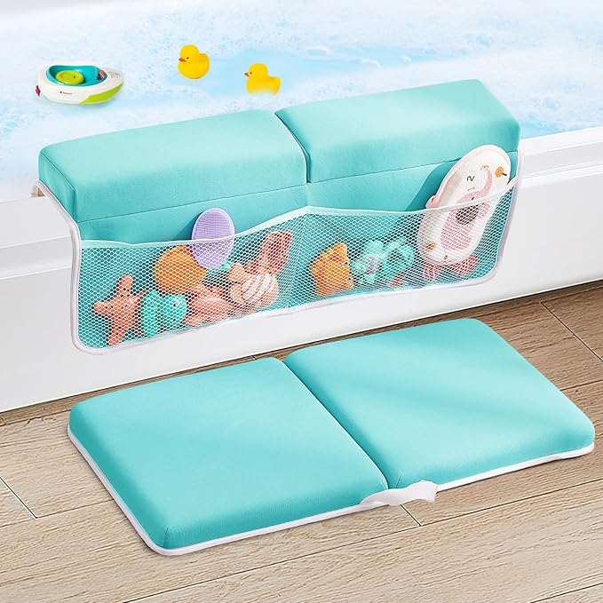 Baby Bath Kneeler and Elbow Rest Pad Set, Bath Kneeling Pad Thick Soft Quick by ILPEOD