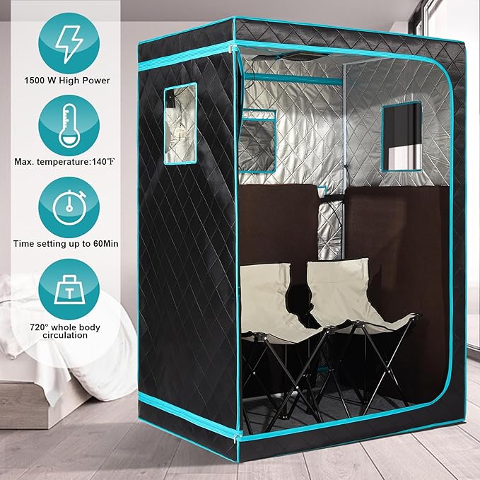 Full Size Infrared Sauna for Home, 2 Person Large Space Personal Home Sauna for - Image 2