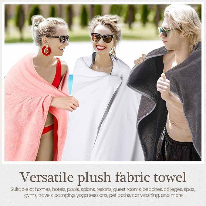 VitalCozy Set of 6 Large Bath Towels - Image 6