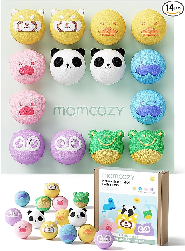 Momcozy 14-Pack Animal Bath Bombs by Momcozy