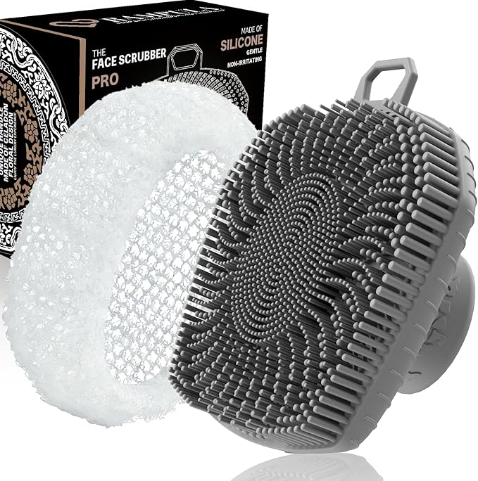 RamPula Face Scrubber & African Net, Silicone Exfoliating Brush by RamPula