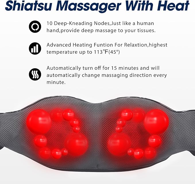 UFFAE Shiatsu Neck and Back Massager - Image 2