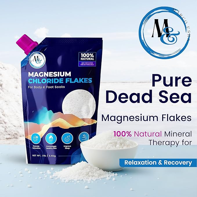 Dead Sea Magnesium Flakes Bath Salts | Premium Magnesium Supplement Bath Salts - Image 5
