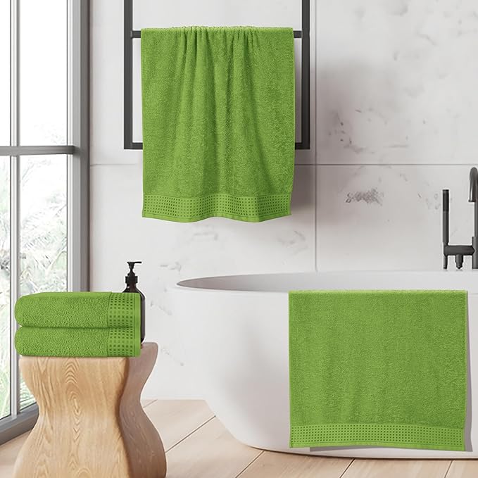 GLAMBURG Ultra Soft 4 Pack Oversized Bath Towel Set 27x54 inches, 100% Cotton - Image 5