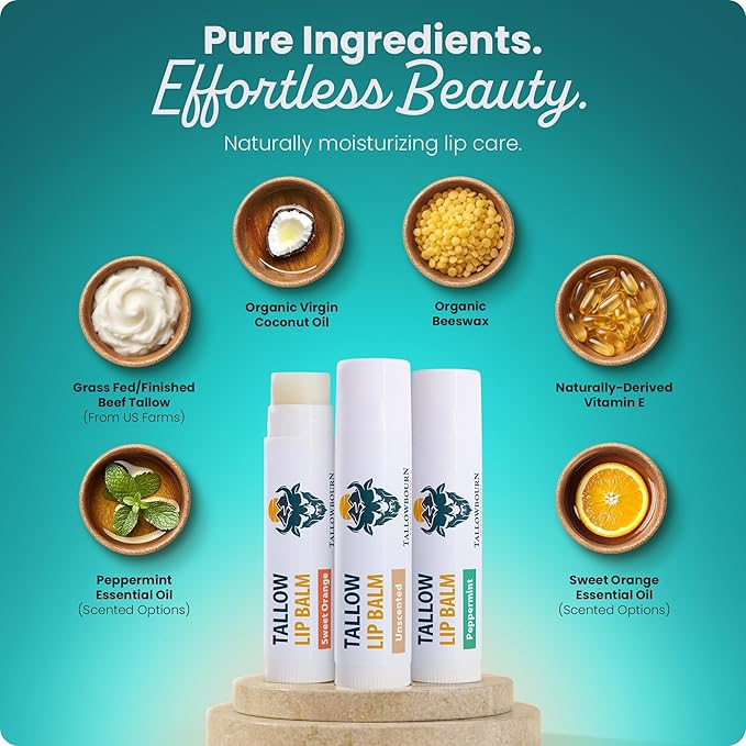Moisturizing Tallow Lip Balm – Grass-Fed Beef Tallow - Image 4