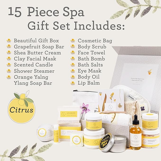 Lizush Luxury Citrus Spa Gift Basket - Image 2