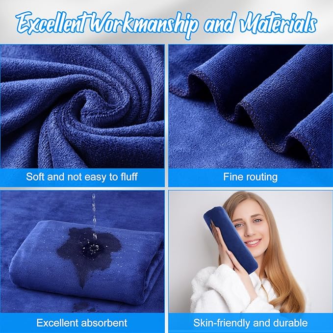 SmoothNovelty 16 Pack Microfiber Bath Towels Bulk 27'' x 60'' Oversized Beach - Image 3