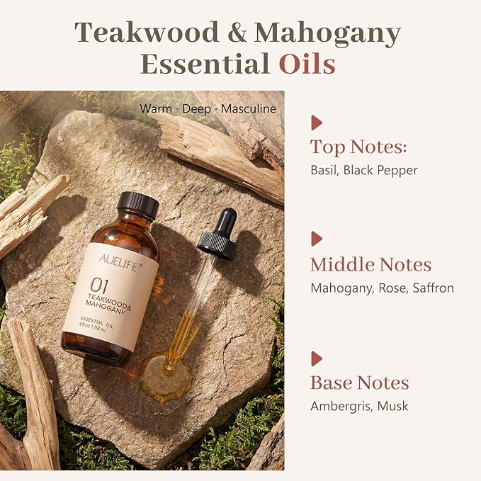 Teakwood & Mahogany Essential Oil, Fragrance Oil - Image 2