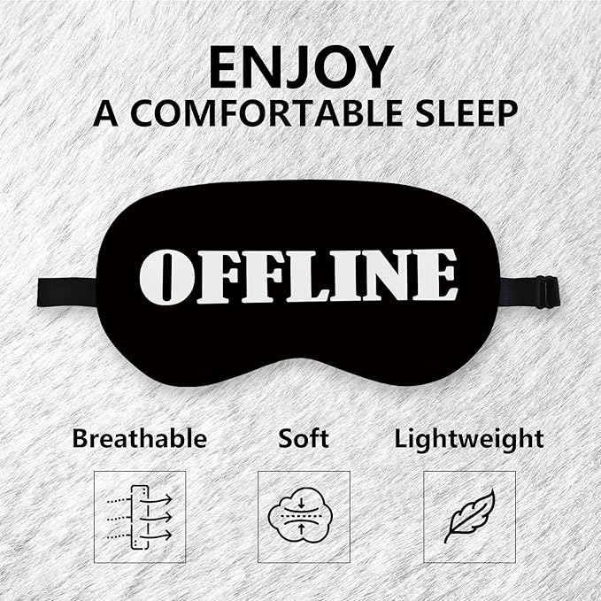 Offline Sleep Mask Silk, Funny Sleeping Mask Adjustable Sleep Mask, Blindfold - Image 6