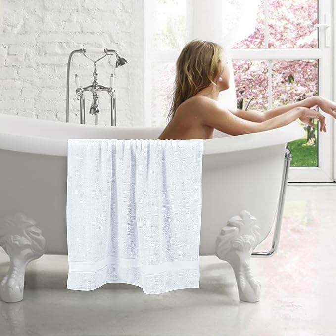 GLAMBURG 700 GSM Premium Cotton 2-Pack Oversized Extra Large Bath Sheet Set - Image 4