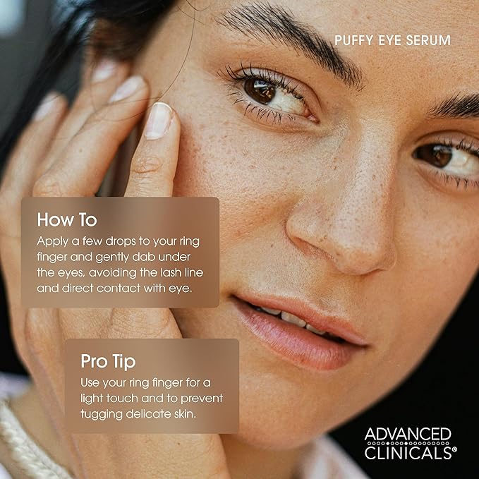 Advanced Clinicals Puffy Eye Under Eye Serum | Visible Anti Aging Brightening - Image 5