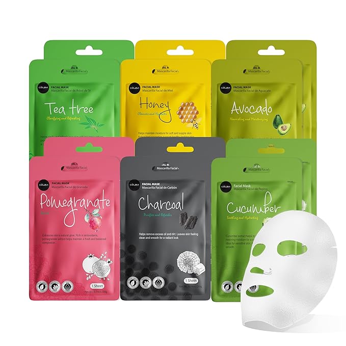 celavi Essence Facial Face Mask Paper Sheet Korea Skin Care Moisturizing 4 packs by C%C3%A9lavi