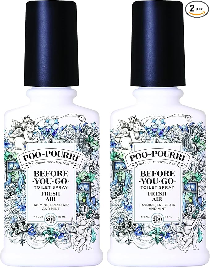 Poo-Pourri Before-You-Go Toilet Spray, Fresh Air, 4 Fl Oz, Bathroom Odor by %7EPourri