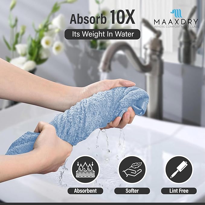 100% Cotton Hair Towel Wrap for Women, Men & Kids – Non-Microfiber 450 GSM - Image 4